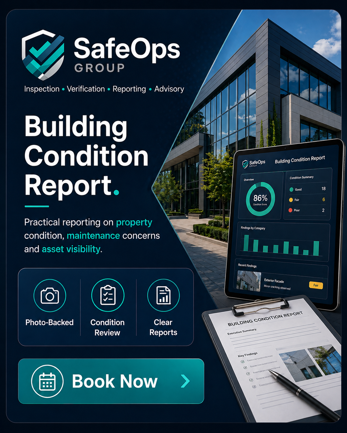 Commercial tenancy condition report visual snapshot